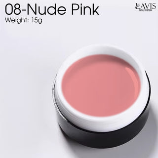  LAVIS J08 - Builder Gel In The Jar 15g - Nude Pink by LAVIS sold by DTK Nail Supply