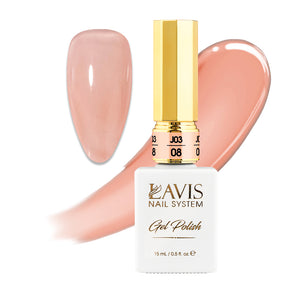 Jelly Gel Polish Colors - Lavis J03-08 - Bare With Me Collection by LAVIS NAILS sold by DTK Nail Supply