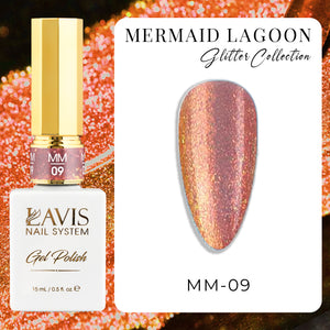 LAVIS MM09 - Gel Polish 0.5oz - Mermaid Lagoon Glitter Collection by LAVIS NAILS sold by DTK Nail Supply