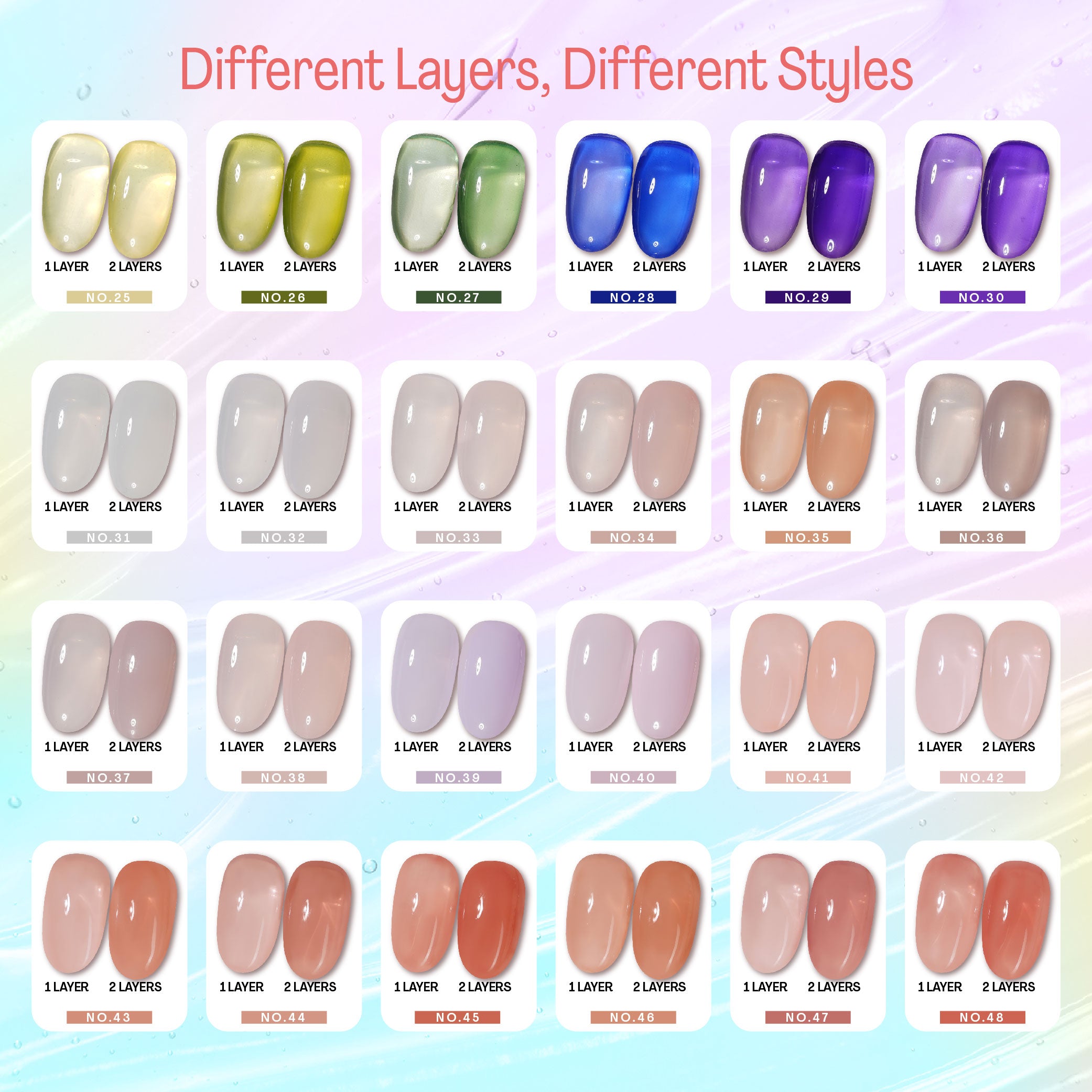 Jelly Gel Polish Colors - Lavis J04-24 - Popular Jelly Collection by LAVIS NAILS sold by DTK Nail Supply
