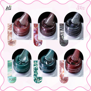  LDS Set 12 Color - Fine Glaze Cat Eye Gel Collection by LDS sold by DTK Nail Supply