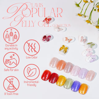 Jelly Gel Polish Colors - Lavis J04-43 - Popular Jelly Collection by LAVIS NAILS sold by DTK Nail Supply