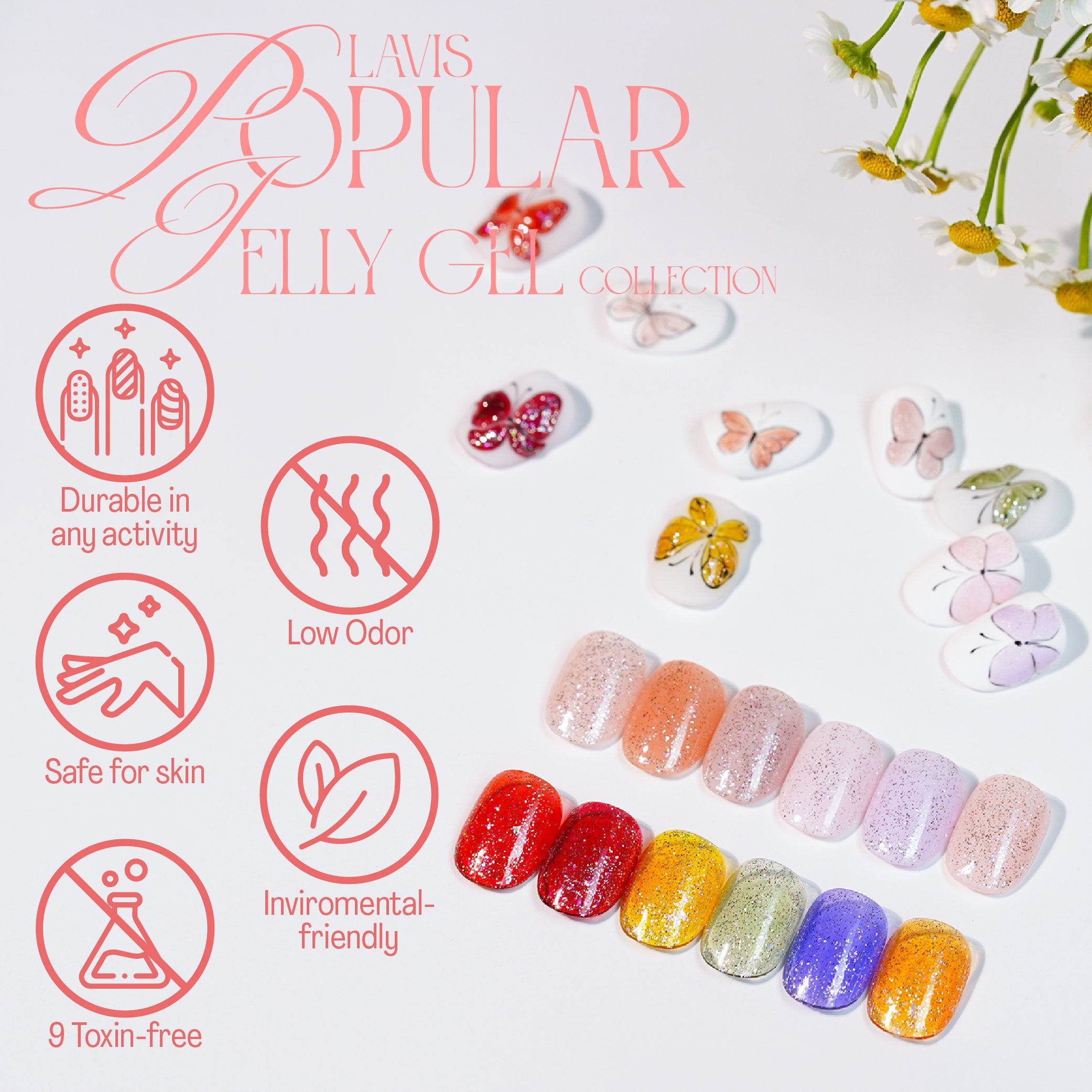 Jelly Gel Polish Colors - Lavis J04-25 - Popular Jelly Collection by LAVIS NAILS sold by DTK Nail Supply