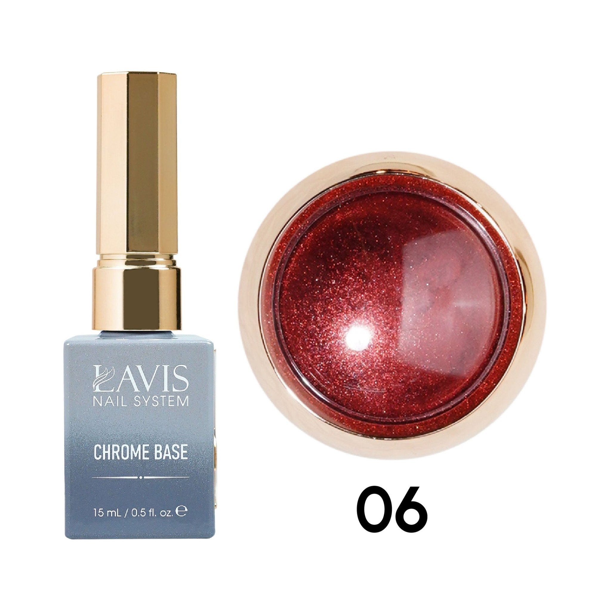 1 Set Lavis Chrome Base & Classic Chrome - DTK Nail Supply