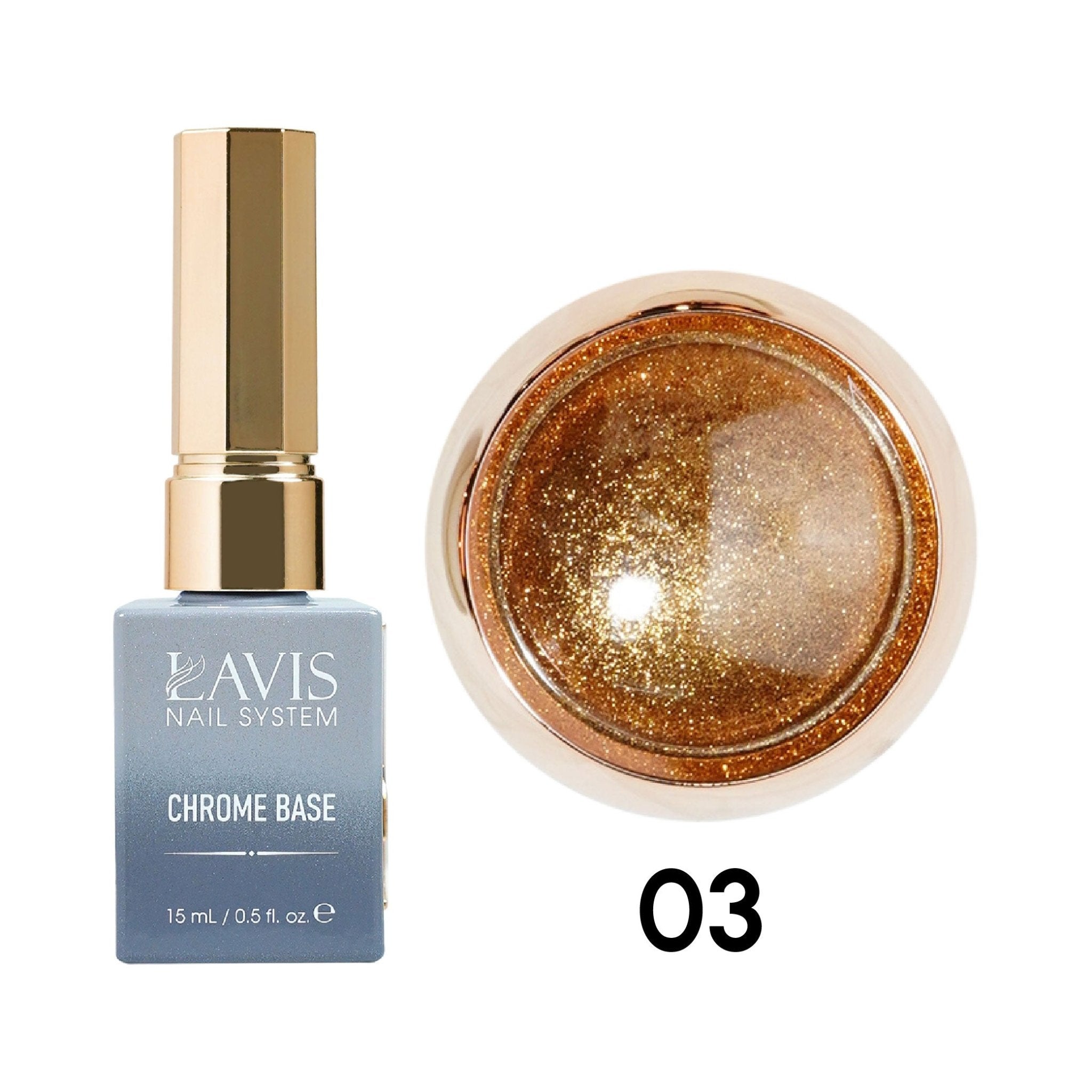 1 Set Lavis Chrome Base & Classic Chrome - DTK Nail Supply