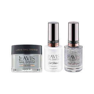  LAVIS 3 in 1 - 100 Ice Crystals - Acrylic & Dip Powder, Gel & Lacquer by LAVIS NAILS sold by DTK Nail Supply