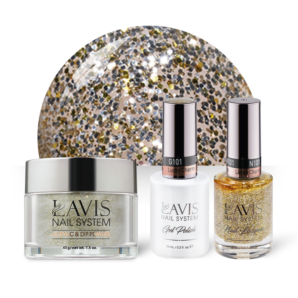  LAVIS 3 in 1 - 101 Lucky Charm - Acrylic & Dip Powder, Gel & Lacquer by LAVIS NAILS sold by DTK Nail Supply