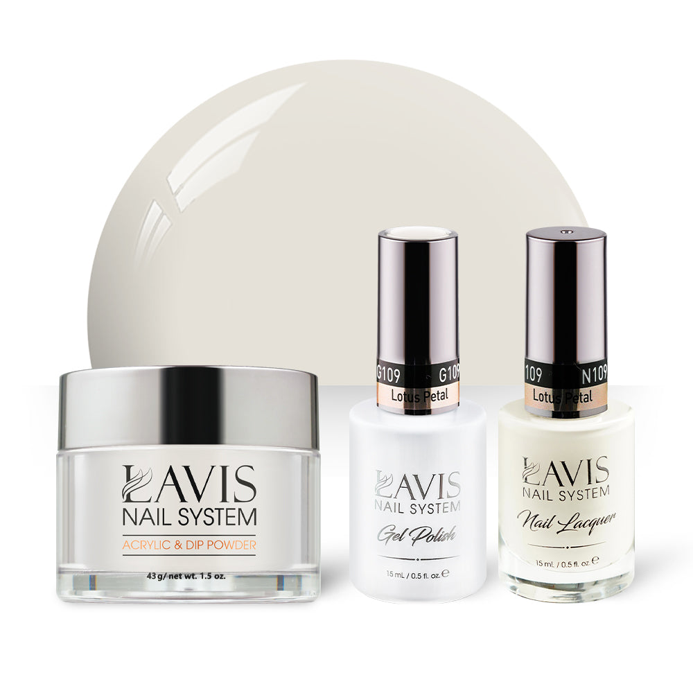  LAVIS 3 in 1 - 109 Lotus Petal - Acrylic & Dip Powder, Gel & Lacquer by LAVIS NAILS sold by DTK Nail Supply