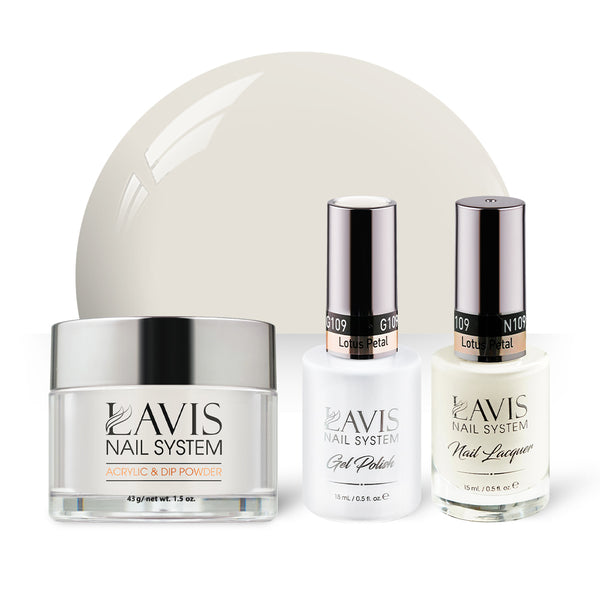  LAVIS 3 in 1 - 109 Lotus Petal - Acrylic & Dip Powder, Gel & Lacquer by LAVIS NAILS sold by DTK Nail Supply