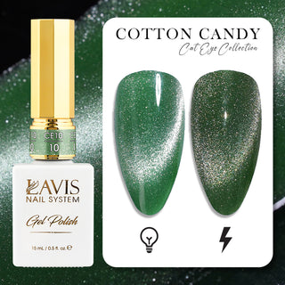 LAVIS Cat Eyes CE10 - 10 - Gel Polish 0.5 oz - Cotton Candy Collection by LAVIS NAILS sold by DTK Nail Supply