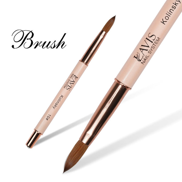  Lavis Kolinsky Acrylic Brush Pink #10 by LAVIS sold by DTK Nail Supply