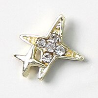 #337 Gold LX2 #337-338 2PCS Sparkle Nail Charm by Nail Charm sold by DTK Nail Supply