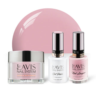  LAVIS 3 in 1 - 110 Bella Pink - Acrylic & Dip Powder, Gel & Lacquer by LAVIS NAILS sold by DTK Nail Supply