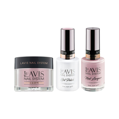  LAVIS 3 in 1 - 113 Orchid - Acrylic & Dip Powder, Gel & Lacquer by LAVIS NAILS sold by DTK Nail Supply