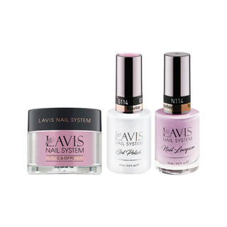  LAVIS 3 in 1 - 114 Rosebay - Acrylic & Dip Powder, Gel & Lacquer by LAVIS NAILS sold by DTK Nail Supply