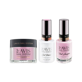  LAVIS 3 in 1 - 116 Loveable - Acrylic & Dip Powder, Gel & Lacquer by LAVIS NAILS sold by DTK Nail Supply