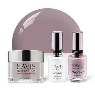 LAVIS 3 in 1 - 117 Silver Service - Acrylic & Dip Powder, Gel & Lacquer by LAVIS NAILS sold by DTK Nail Supply