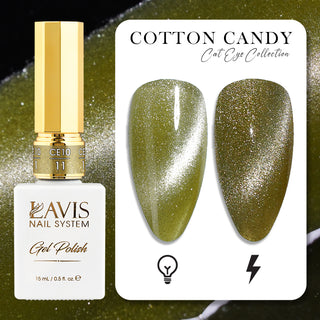 LAVIS Cat Eyes CE10 - 11 - Gel Polish 0.5 oz - Cotton Candy Collection by LAVIS NAILS sold by DTK Nail Supply