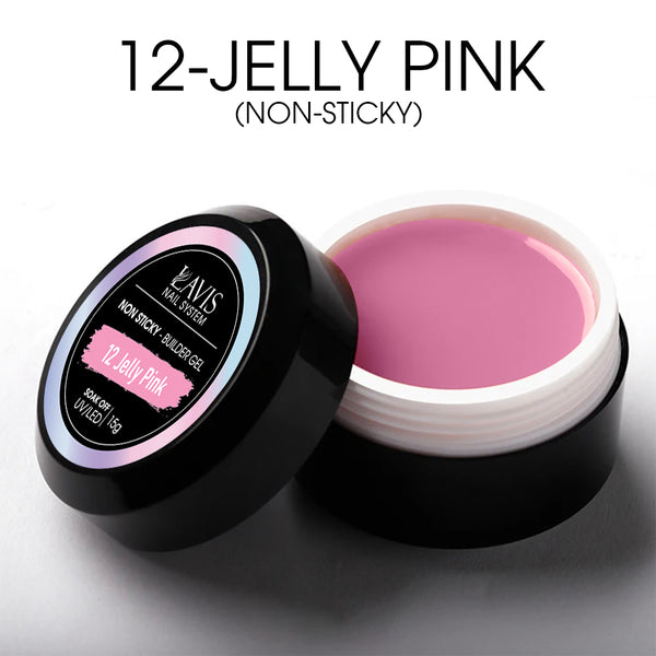  LAVIS J12 - Builder Gel In The Jar 15g - Jelly Pink Non Sticky by LAVIS sold by DTK Nail Supply