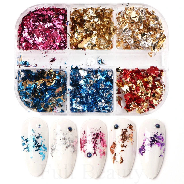 6 Grids of Nail Art Foil #3 - Festive by OTHER sold by DTK Nail Supply