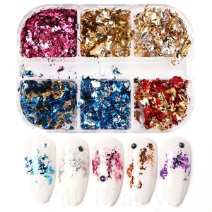 6 Grids of Nail Art Foil #3 - Festive by OTHER sold by DTK Nail Supply