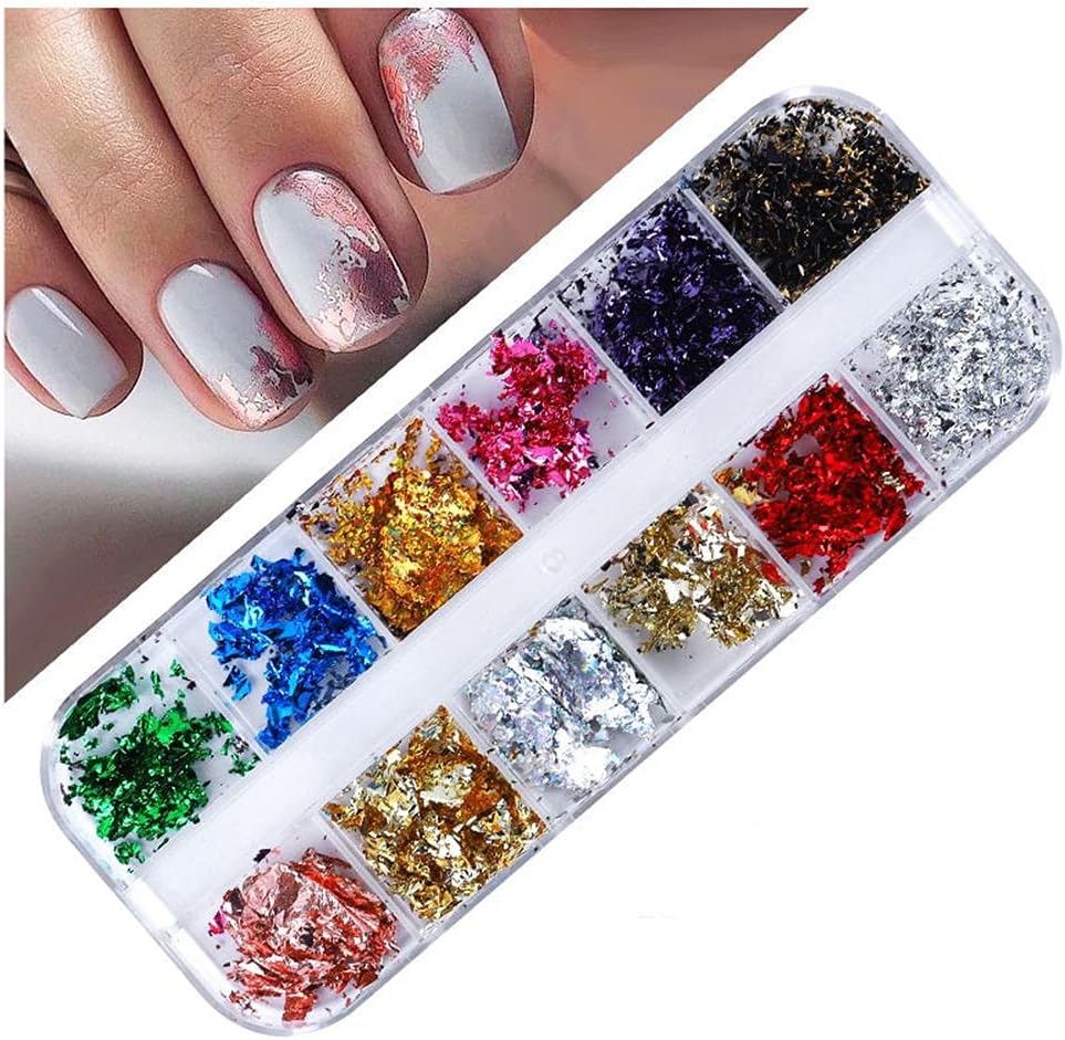 12 Grids of Foil - CB05 - Mixed Foil - Hygrangea - DTK Nail Supply