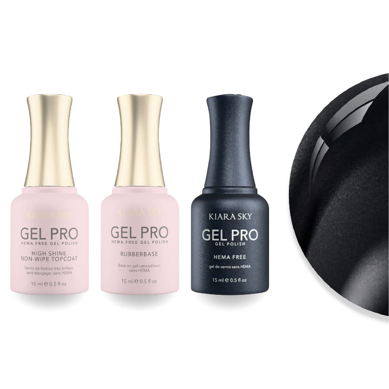 Kiara Sky Gel Pro Polish - HEMA-Free Rubber Base - High-Shine Non-Wipe Top Coat - 120 Buns Of Steel