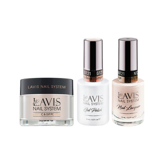  LAVIS 3 in 1 - 121 Simplify Beige - Acrylic & Dip Powder, Gel & Lacquer by LAVIS NAILS sold by DTK Nail Supply