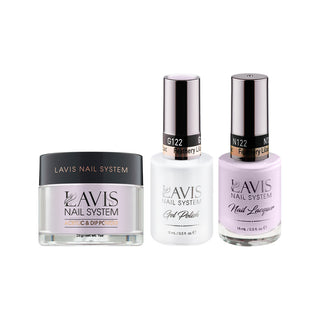  LAVIS 3 in 1 - 122 Feathery Lilac - Acrylic & Dip Powder, Gel & Lacquer by LAVIS NAILS sold by DTK Nail Supply