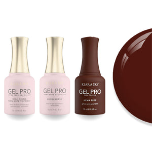 Kiara Sky Gel Pro Polish - HEMA-Free Rubber Base - High-Shine Non-Wipe Top Coat - 127 Burnt Out