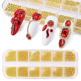 12 Grids of Ball Beads - #1 Gold