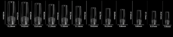 LDS - 17 Square XL Half Matte Nail Tips (Full Cover) (Box of 600PCS)