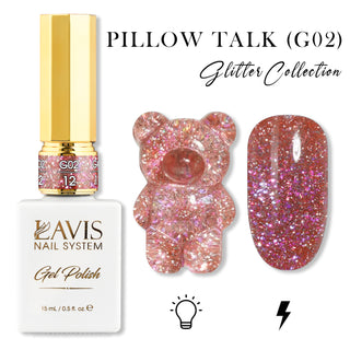  LAVIS Glitter G02 - 12 - Gel Polish 0.5 oz - Pillow Talk Collection by LAVIS NAILS sold by DTK Nail Supply