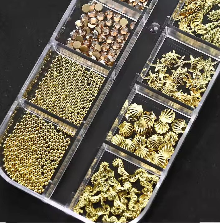 12Gird 3D Starfish Shell Pearl Ocean - DTK Nail Supply