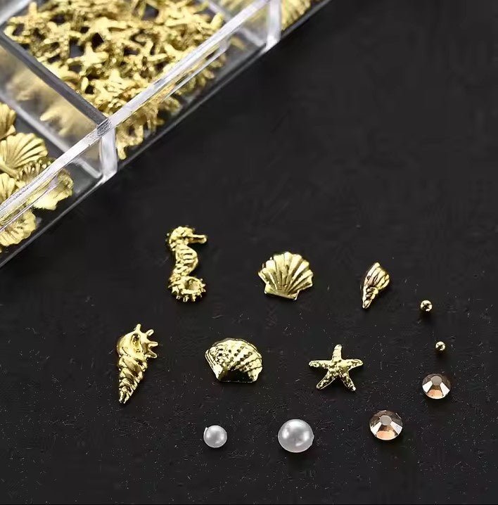 12Gird 3D Starfish Shell Pearl Ocean - DTK Nail Supply