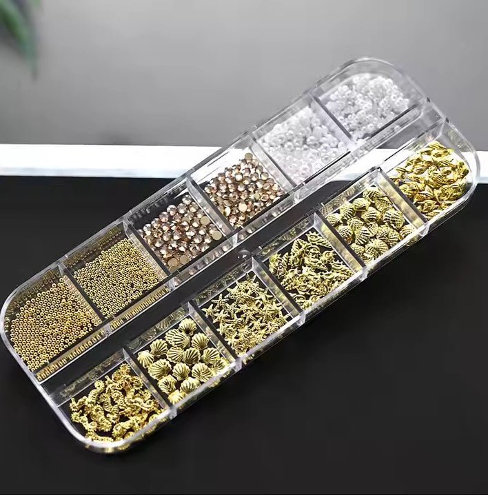 12Gird 3D Starfish Shell Pearl Ocean - DTK Nail Supply