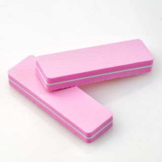 2Pcs Pink Nail Polish Sanding Buffer Strips Nail Double-sided