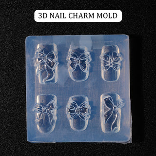  3D Nail Charm Mold 2 - Styled Bows by OTHER sold by DTK Nail Supply