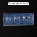  3D Nail Charm Mold 3 - 3 Bows by OTHER sold by DTK Nail Supply