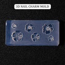  3D Nail Charm Mold 4 - Flowers by OTHER sold by DTK Nail Supply