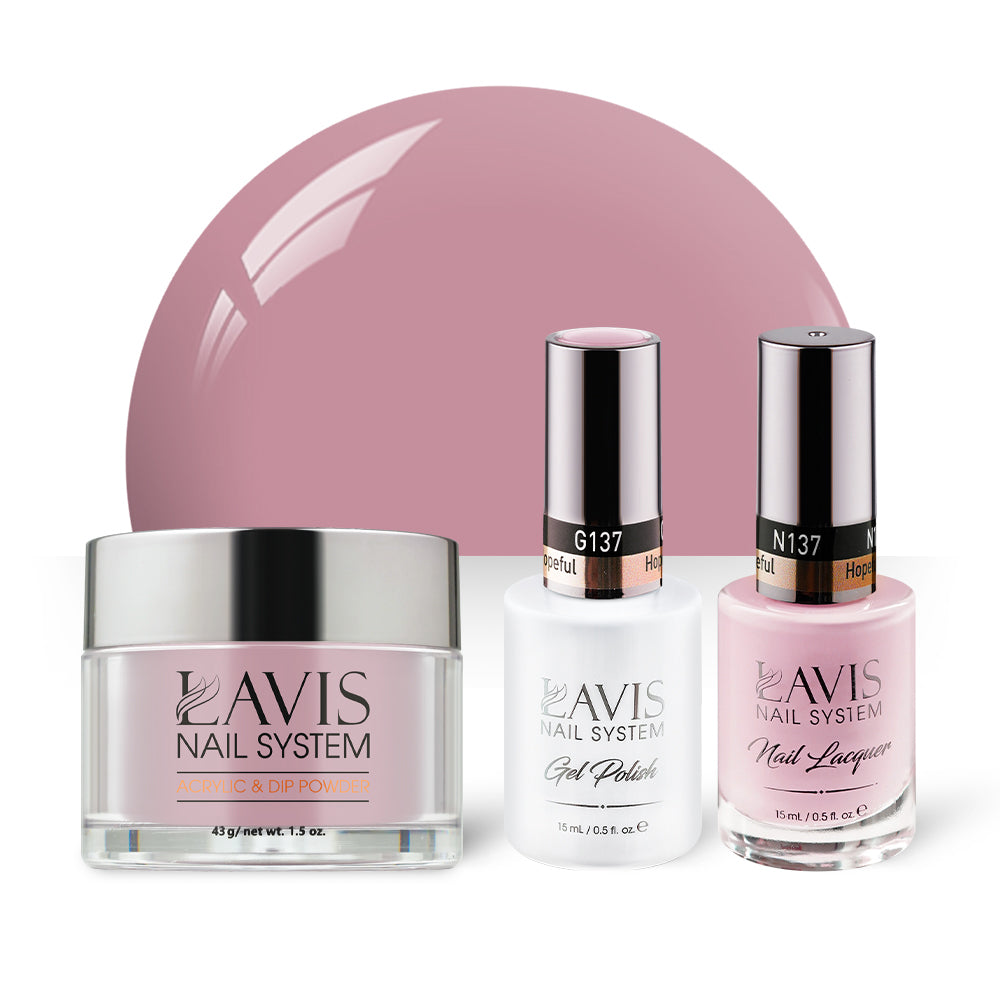  LAVIS 3 in 1 - 137 Hopeful - Acrylic & Dip Powder, Gel & Lacquer by LAVIS NAILS sold by DTK Nail Supply