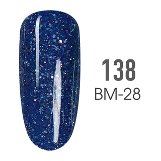 SNS Pro Gel Nail Polish Duo - 138 BM-28 BLUE VERONICA