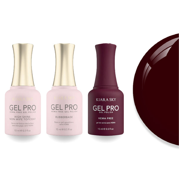 Kiara Sky Gel Pro Polish - HEMA-Free Rubber Base - High-Shine Non-Wipe Top Coat - 139 Dirty Shirley