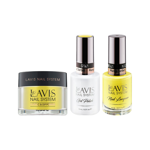  LAVIS 3 in 1 - 141 Mango Sorbet - Acrylic & Dip Powder, Gel & Lacquer by LAVIS NAILS sold by DTK Nail Supply