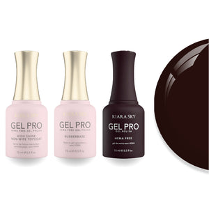 Kiara Sky Gel Pro Polish - HEMA-Free Rubber Base - High-Shine Non-Wipe Top Coat - 143 Deeply Devoted