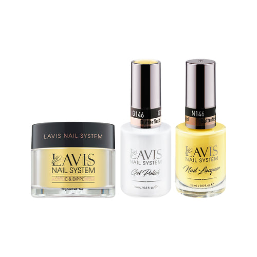  LAVIS 3 in 1 - 146 Butterfield - Acrylic & Dip Powder, Gel & Lacquer by LAVIS NAILS sold by DTK Nail Supply