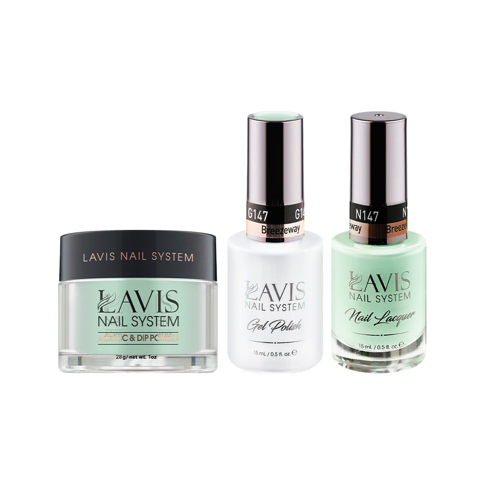  LAVIS 3 in 1 - 147 Breezeway - Acrylic & Dip Powder, Gel & Lacquer by LAVIS NAILS sold by DTK Nail Supply