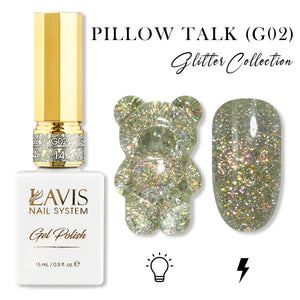 LAVIS Glitter G02 - 14 - Gel Polish 0.5 oz - Pillow Talk Collection by LAVIS NAILS sold by DTK Nail Supply
