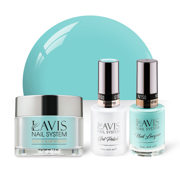  LAVIS 3 in 1 - 150 Raindrop - Acrylic & Dip Powder, Gel & Lacquer by LAVIS NAILS sold by DTK Nail Supply