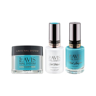  LAVIS 3 in 1 - 151 Explorer Blue - Acrylic & Dip Powder, Gel & Lacquer by LAVIS NAILS sold by DTK Nail Supply